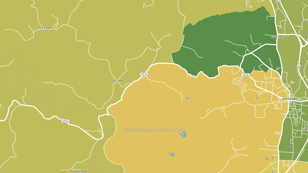 Helena, TN block-group voter-turnout map