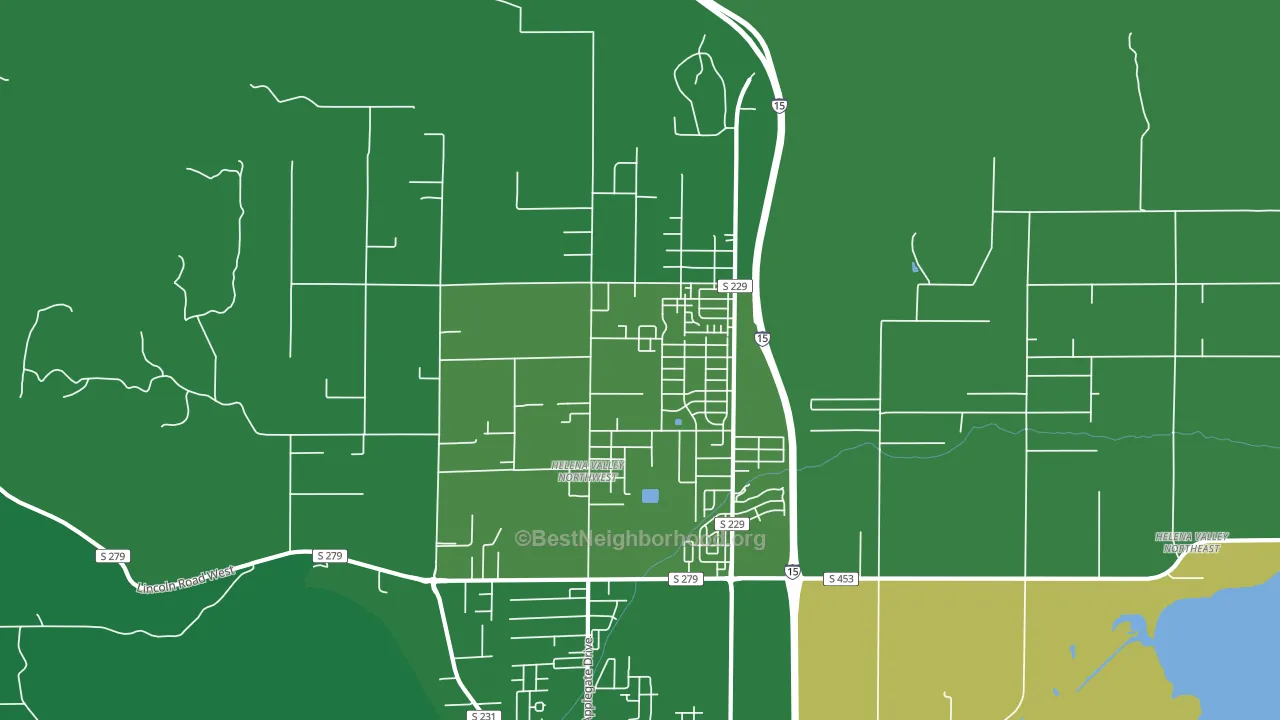 Helena Valley Northwest, MT block-group voter-turnout map