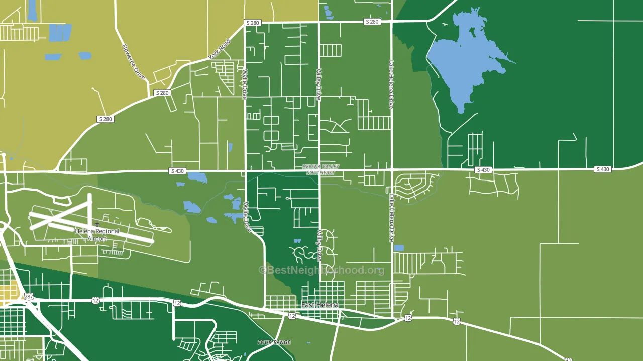 Helena Valley Southeast, MT block-group voter-turnout map