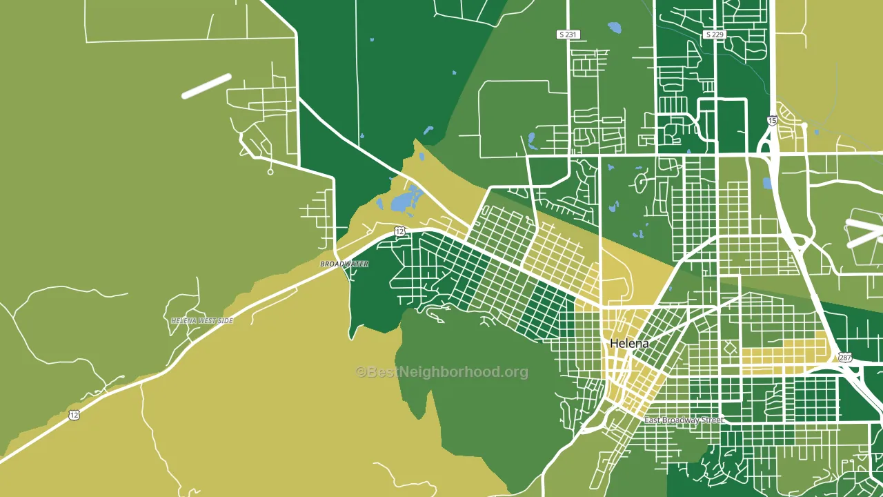 Helena West Side, MT block-group voter-turnout map