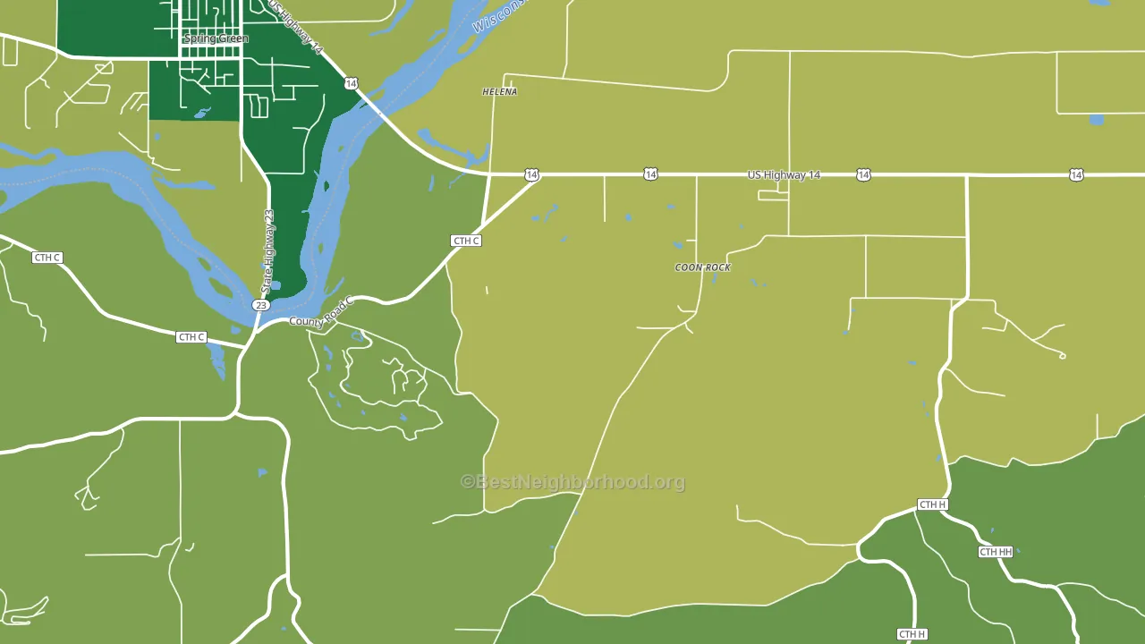 Helena, WI block-group voter-turnout map