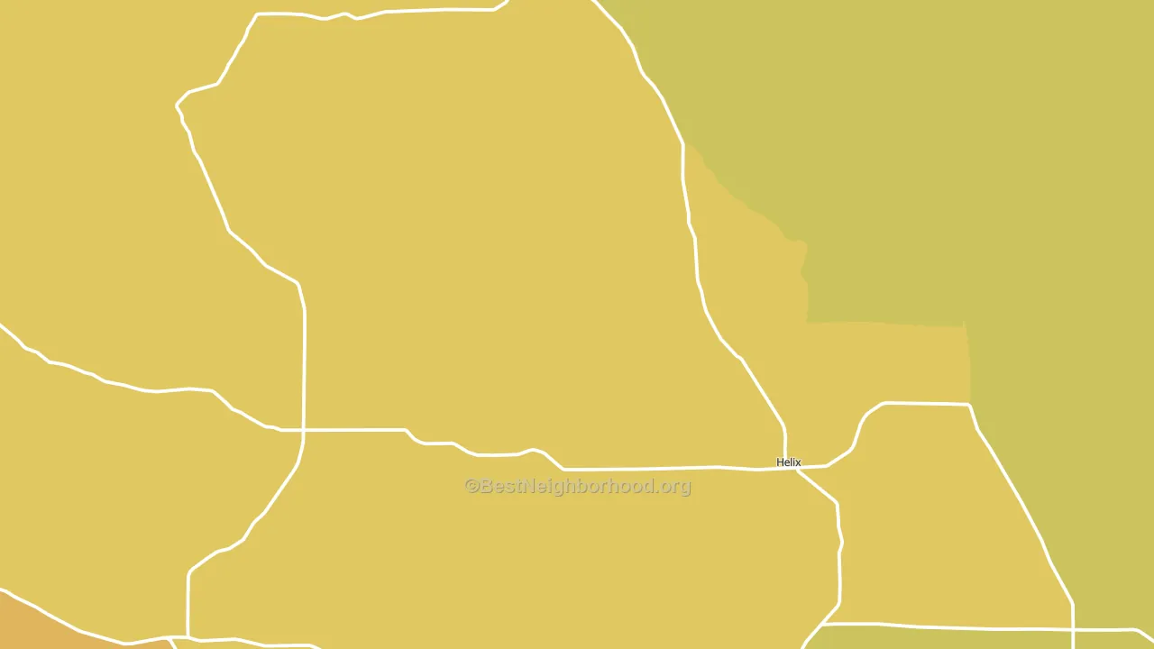 Helix, OR block-group voter-turnout map