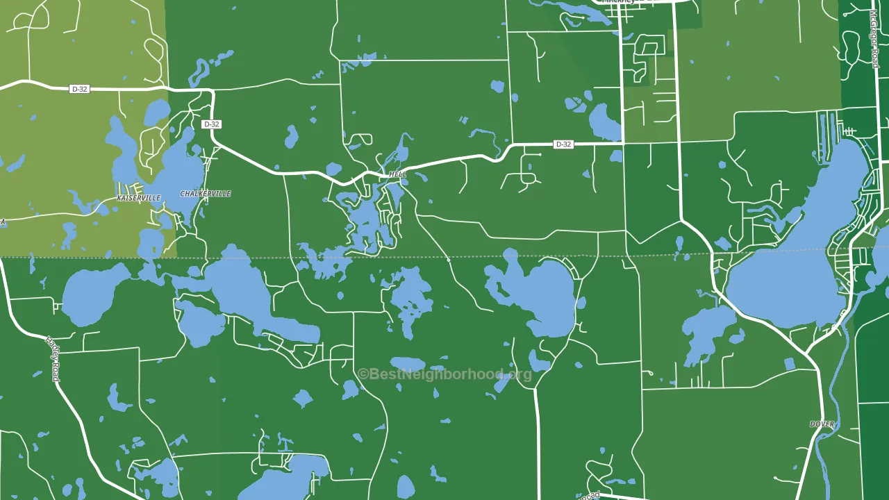 Hell, MI block-group voter-turnout map