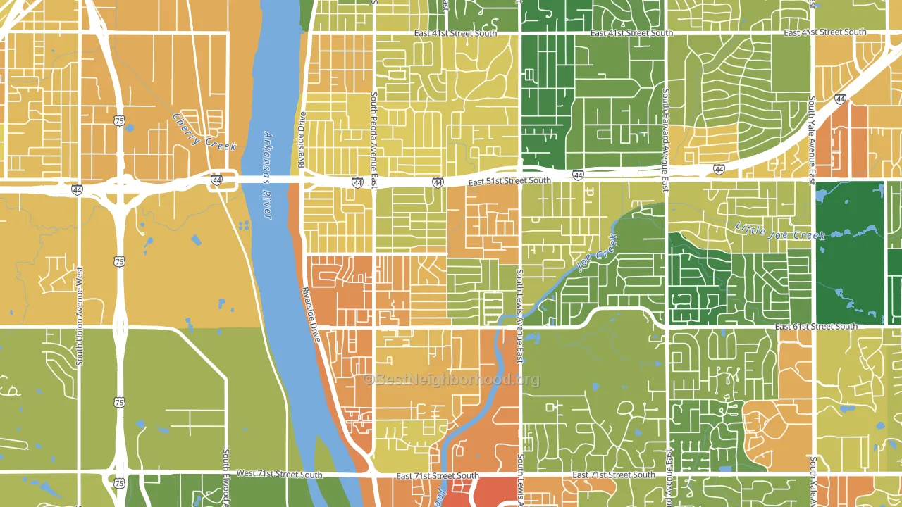 Heller Park, Tulsa, OK block-group voter-turnout map