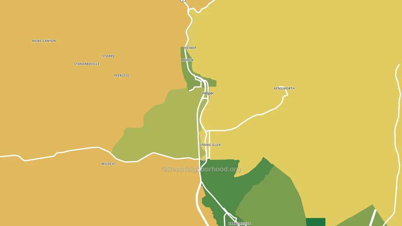 Helper, UT block-group voter-turnout map