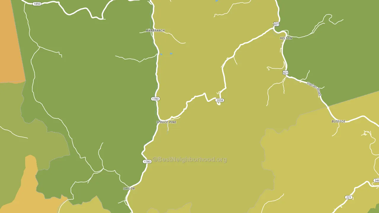 Helton, KY block-group voter-turnout map