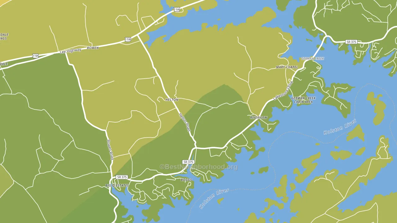 Helton, TN block-group voter-turnout map