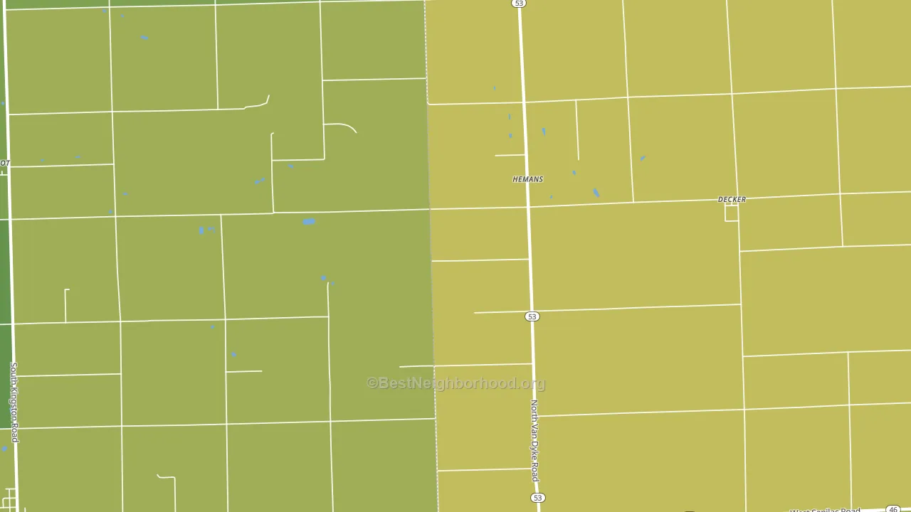 Hemans, MI block-group voter-turnout map