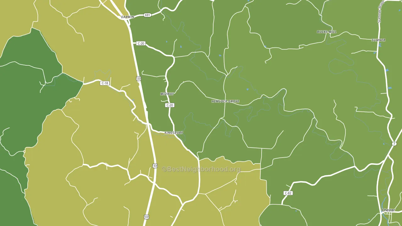 Hemlock Grove, OH block-group voter-turnout map