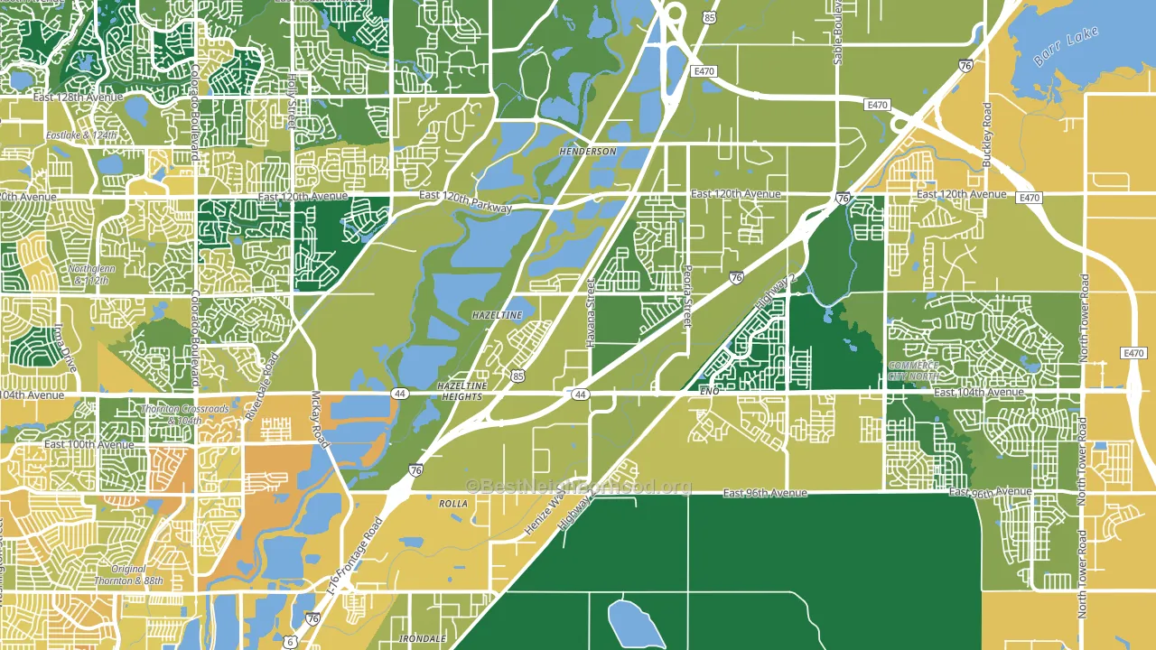 Henderson, CO block-group voter-turnout map