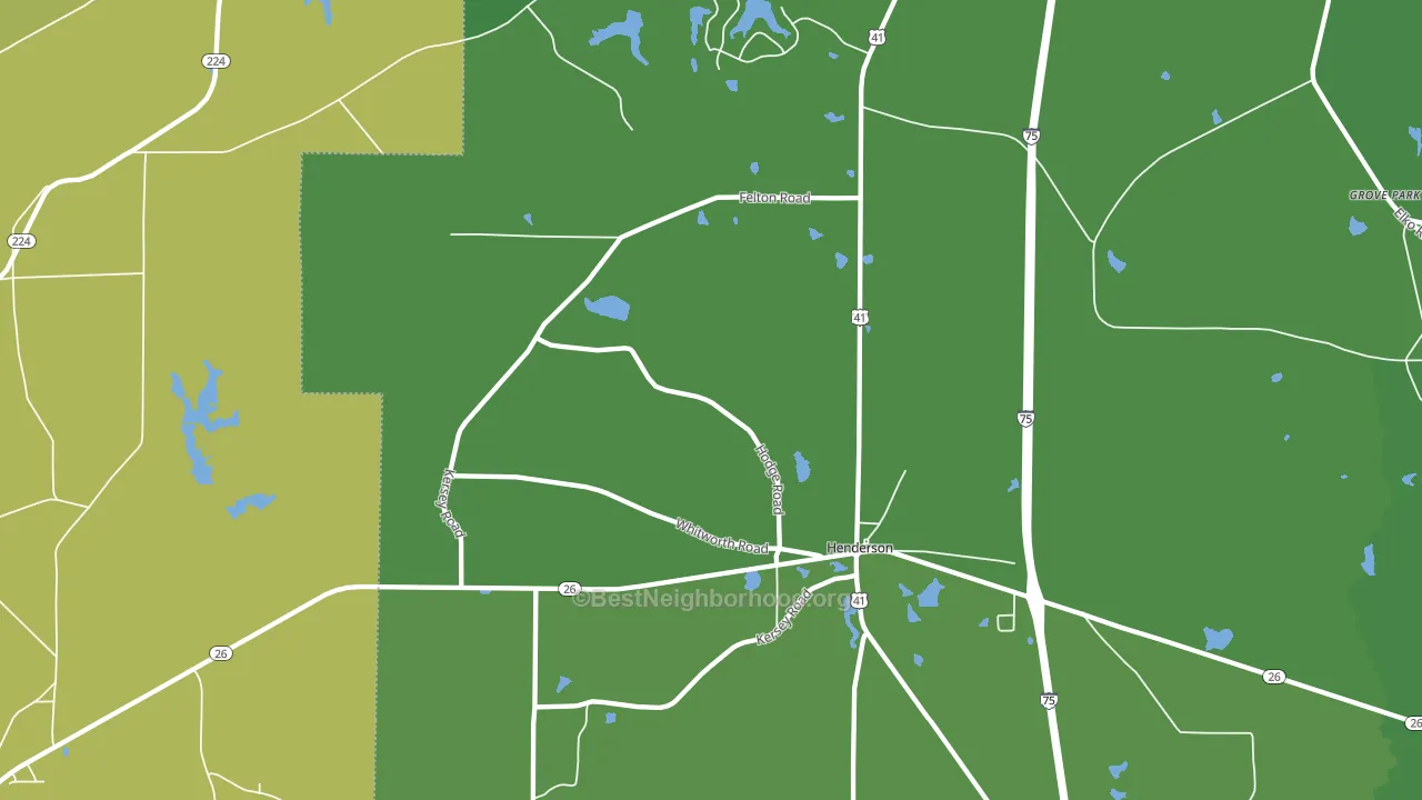 Henderson, GA block-group voter-turnout map