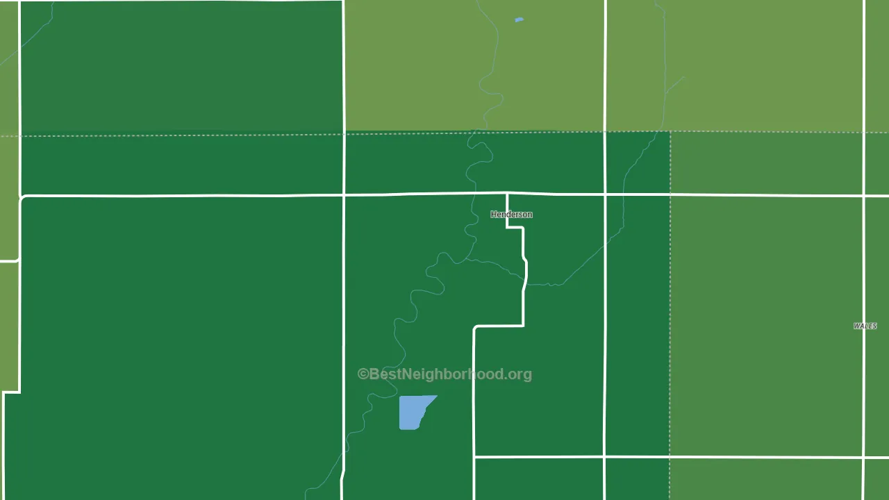 Henderson, IA block-group voter-turnout map