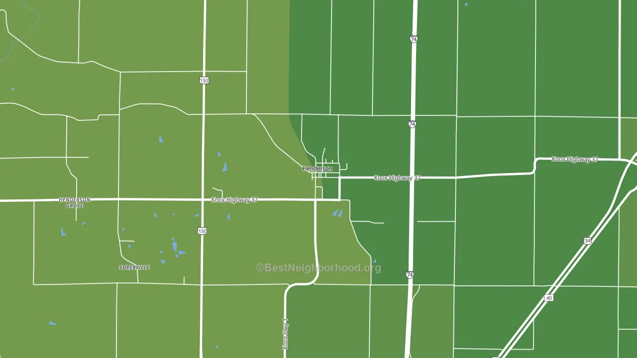 Henderson, IL block-group voter-turnout map