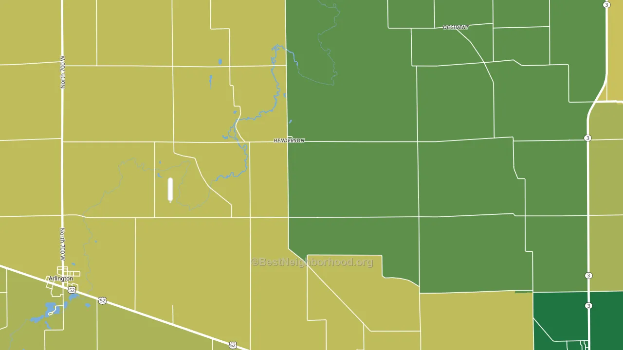 Henderson, IN block-group voter-turnout map