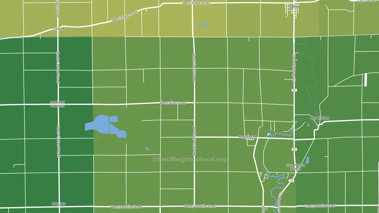 Henderson, MI block-group voter-turnout map