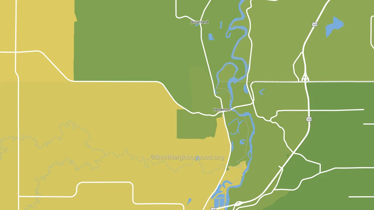Henderson, MN block-group voter-turnout map
