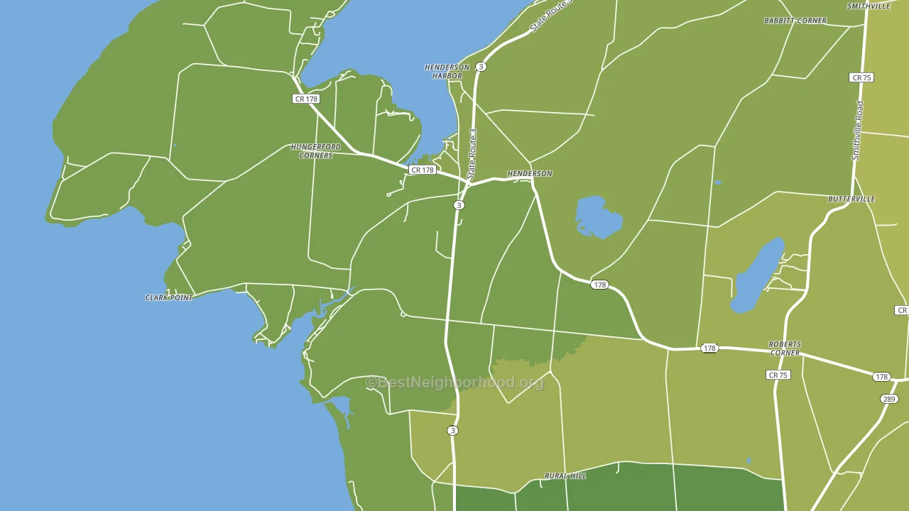 Henderson, NY block-group voter-turnout map