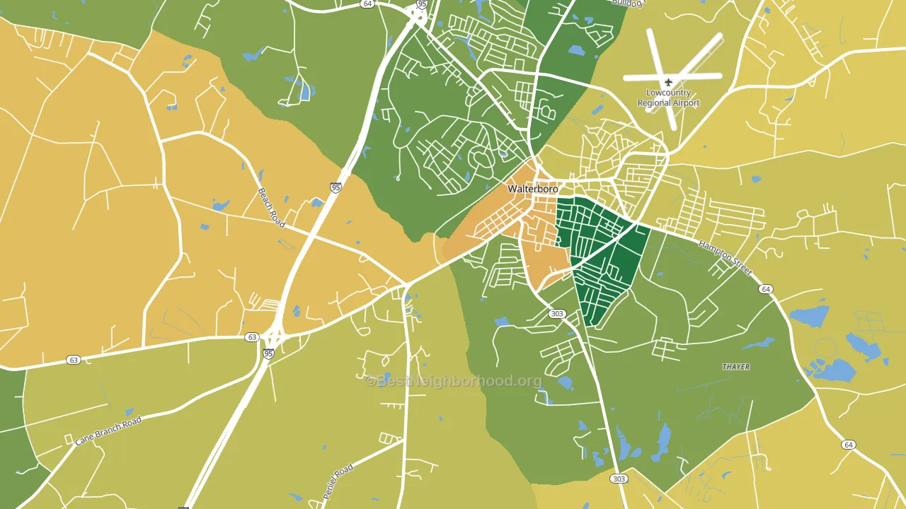 Hendersonville, SC block-group voter-turnout map