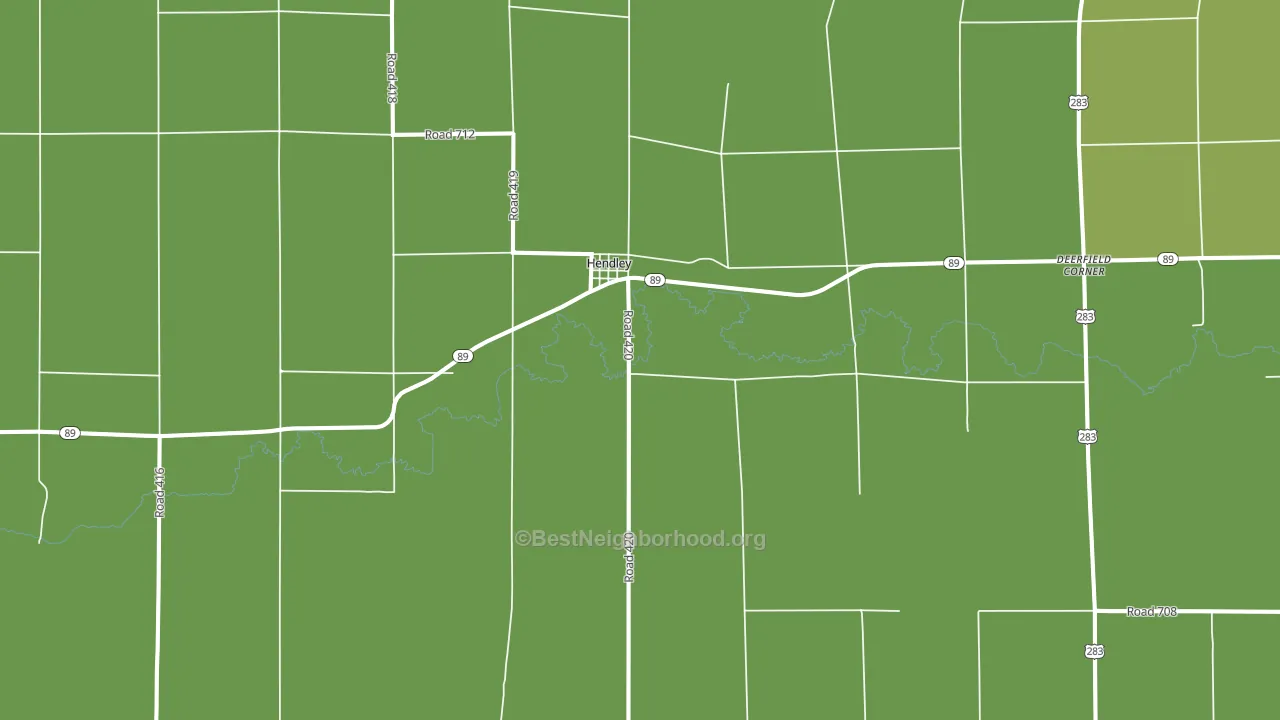 Hendley, NE block-group voter-turnout map