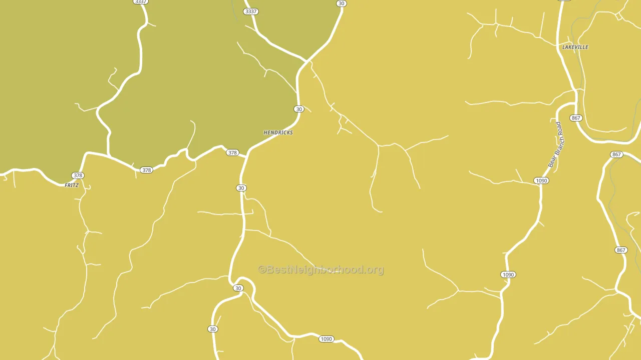 Hendricks, KY block-group voter-turnout map