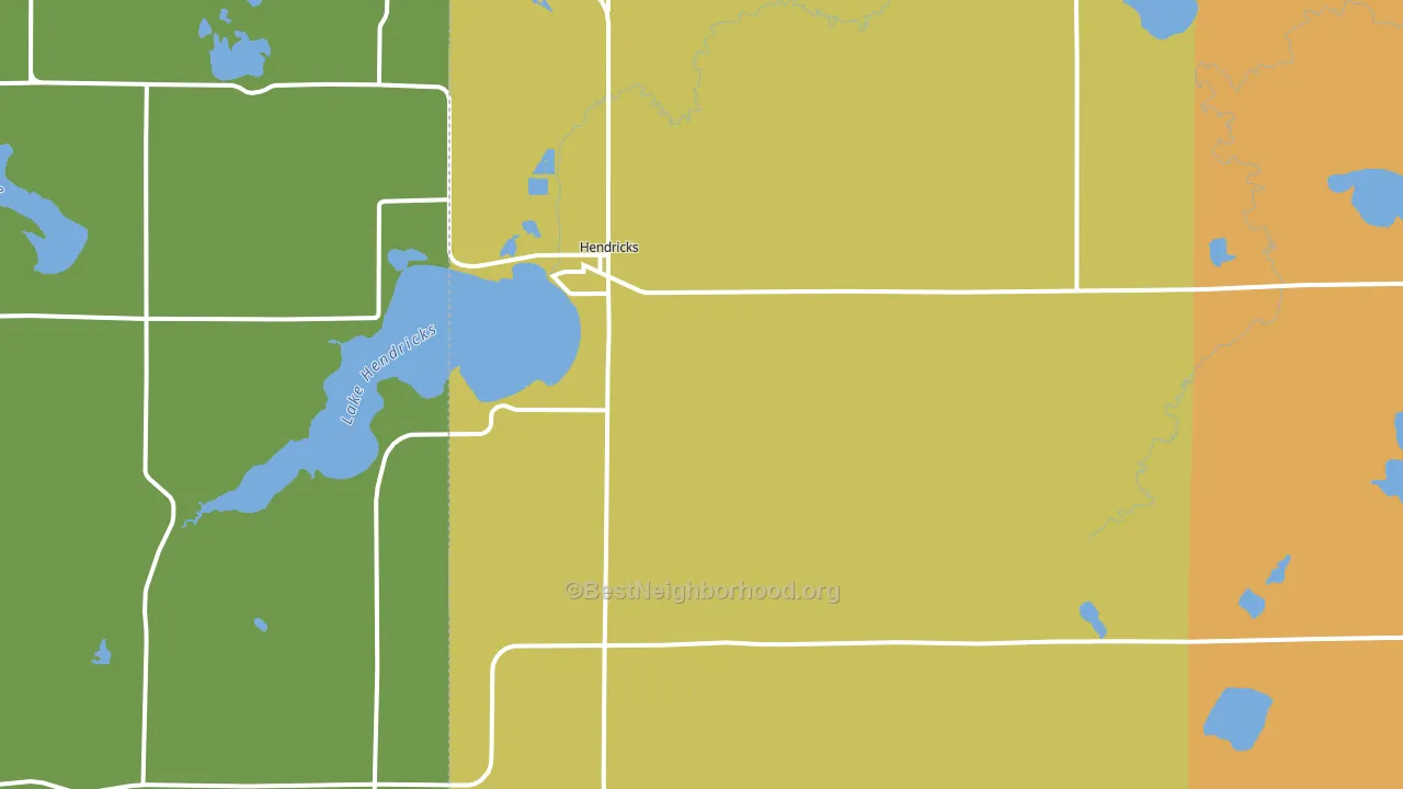 Hendricks, MN block-group voter-turnout map