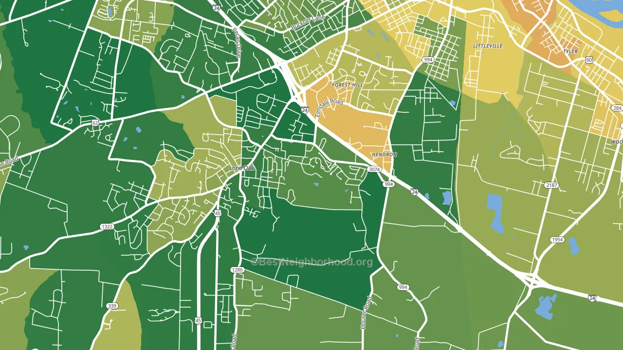 Hendron, KY block-group voter-turnout map