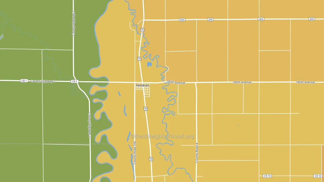 Hendrum, MN block-group voter-turnout map