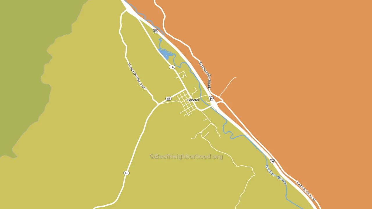 Henefer, UT block-group voter-turnout map