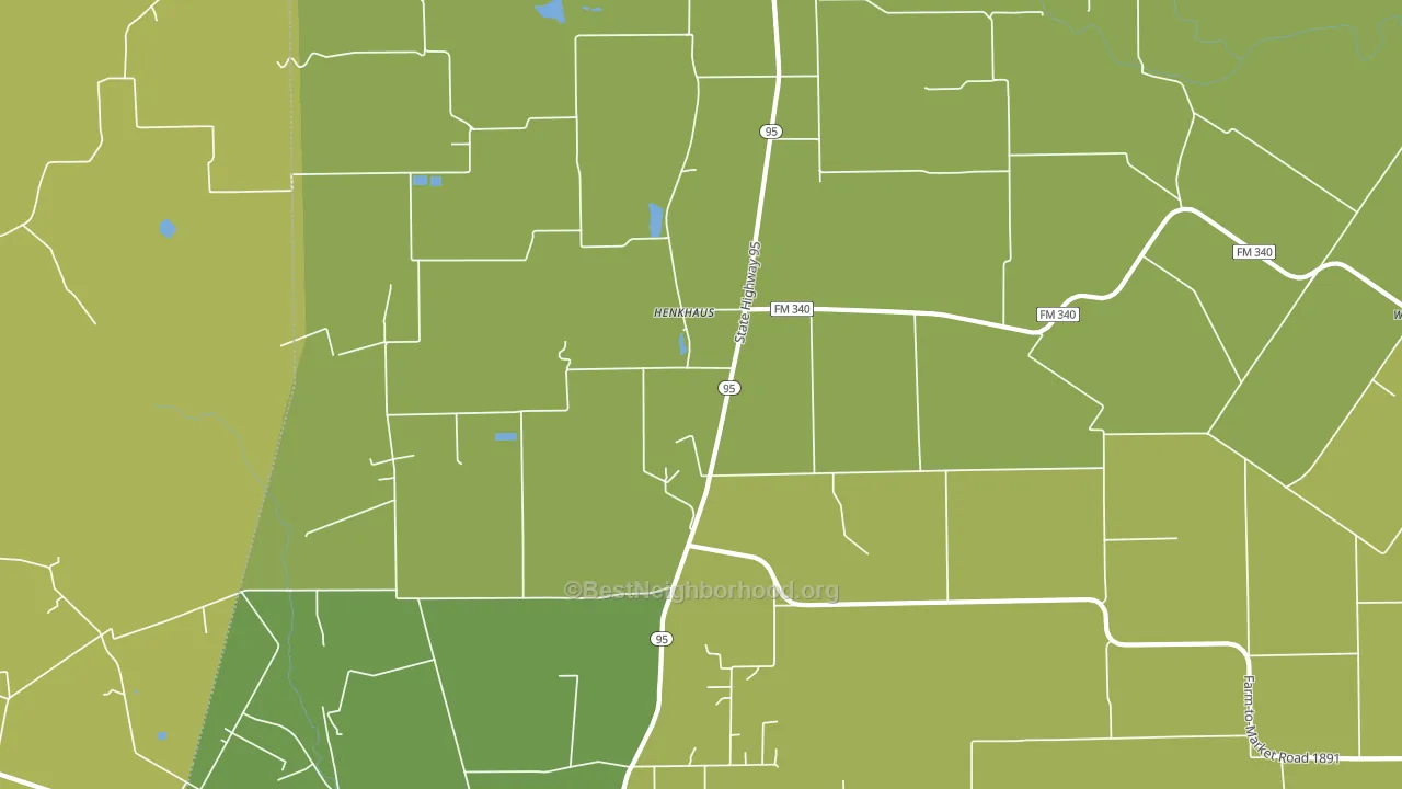 Henkhaus, TX block-group voter-turnout map
