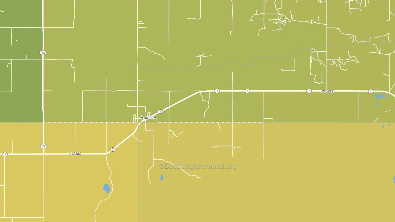 Hennepin, OK block-group voter-turnout map