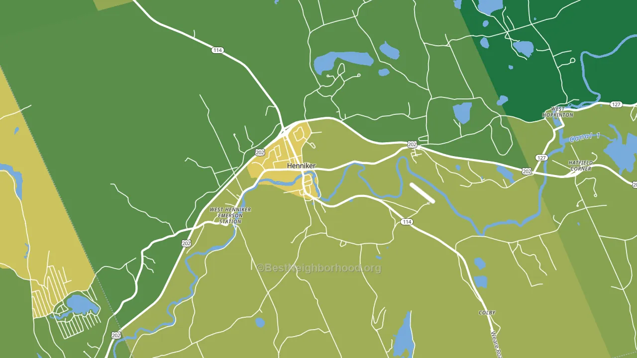 Henniker, NH block-group voter-turnout map