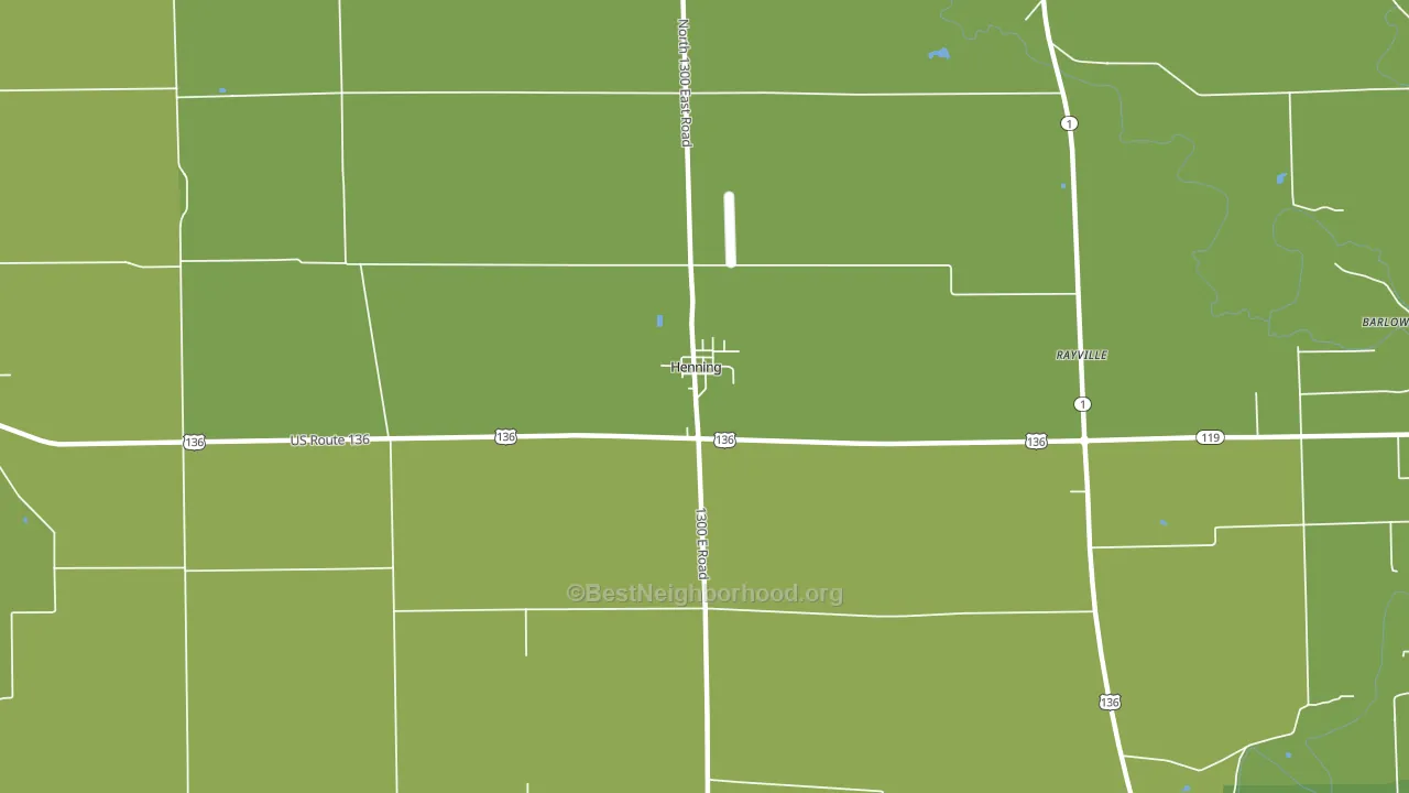 Henning, IL block-group voter-turnout map