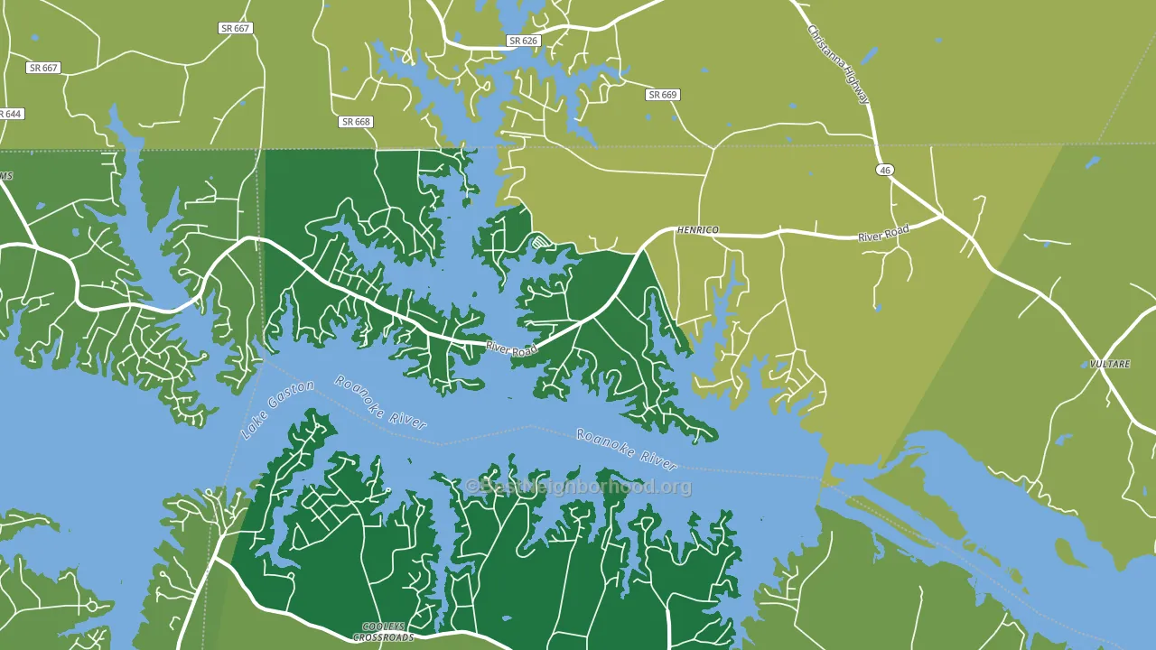 Henrico, NC block-group voter-turnout map