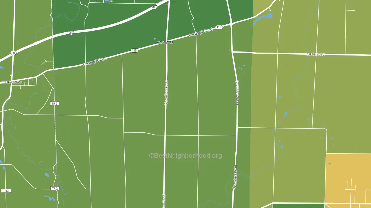 Henrietta, OH block-group voter-turnout map