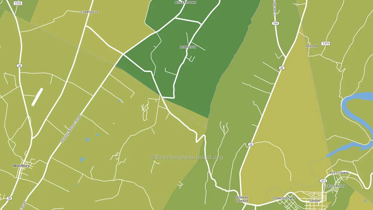 Henrietta, PA block-group voter-turnout map