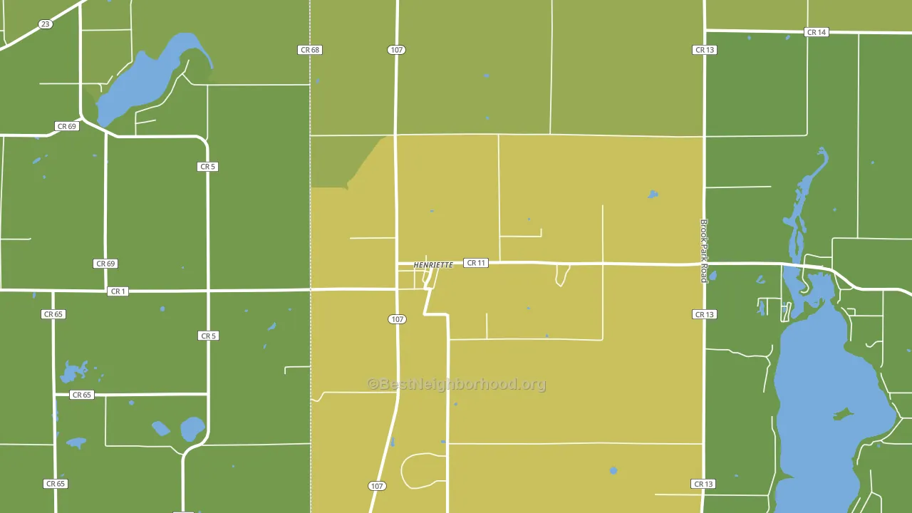 Henriette, MN block-group voter-turnout map