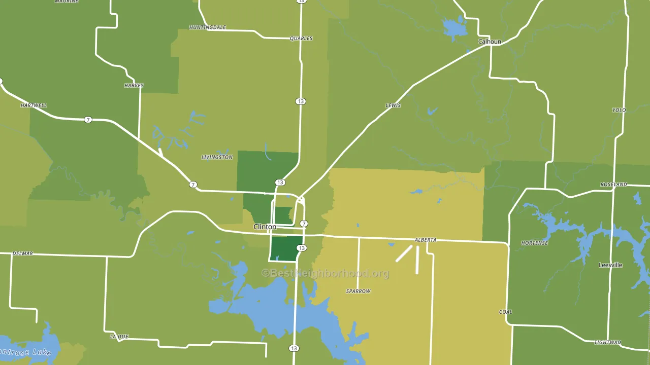 Henry County, MO block-group voter-turnout map