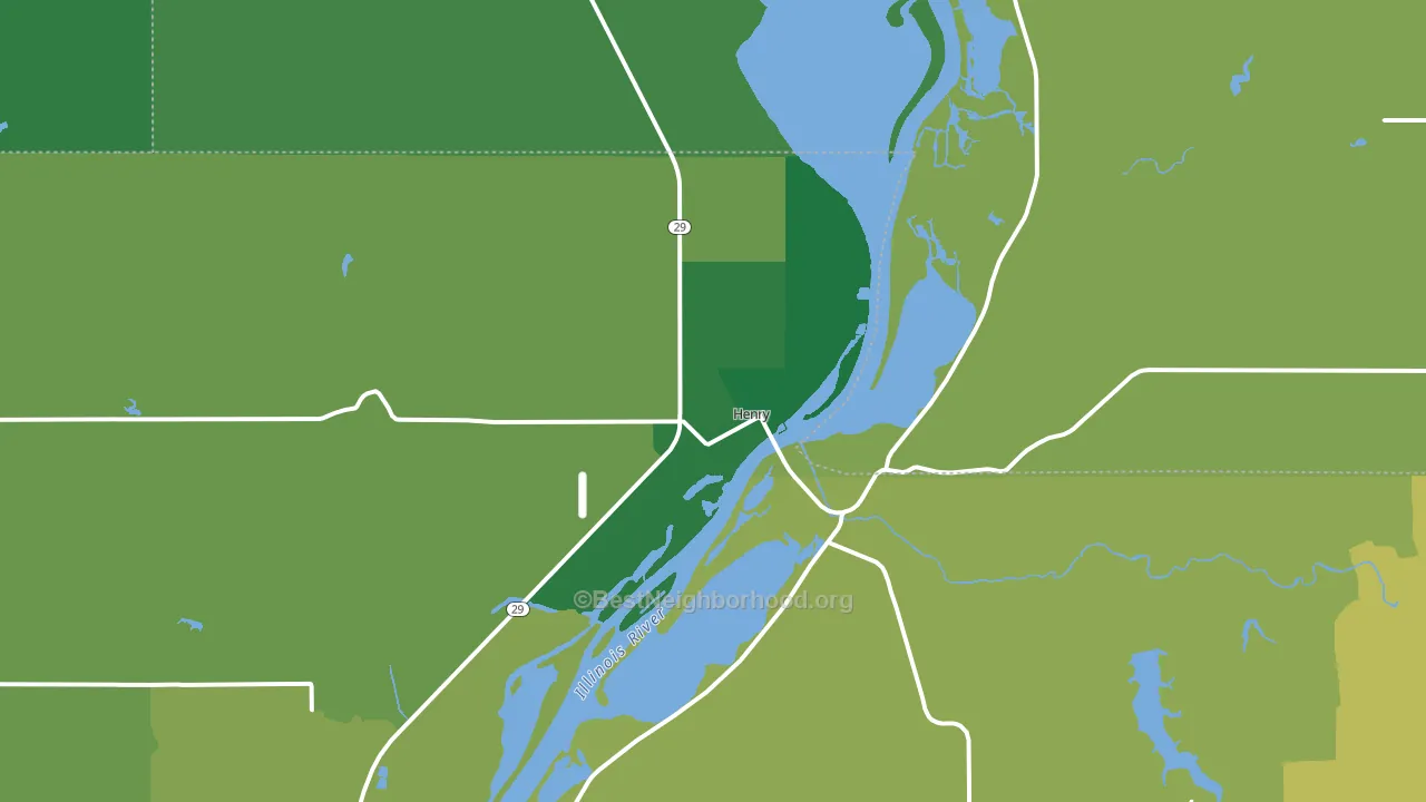 Henry, IL block-group voter-turnout map