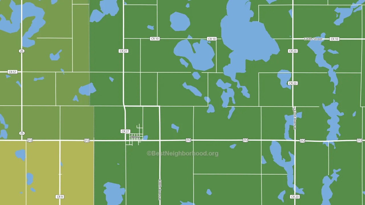 Henry, SD block-group voter-turnout map
