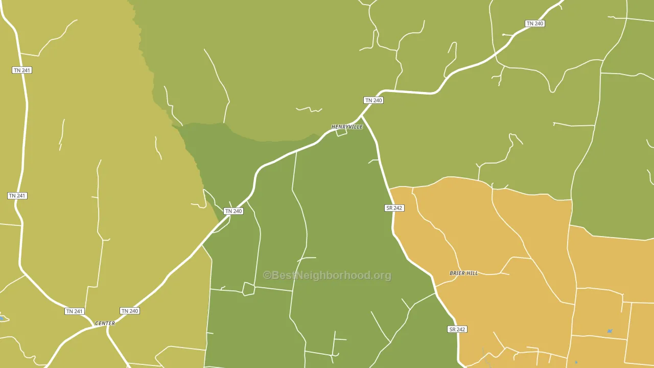 Henryville, TN block-group voter-turnout map