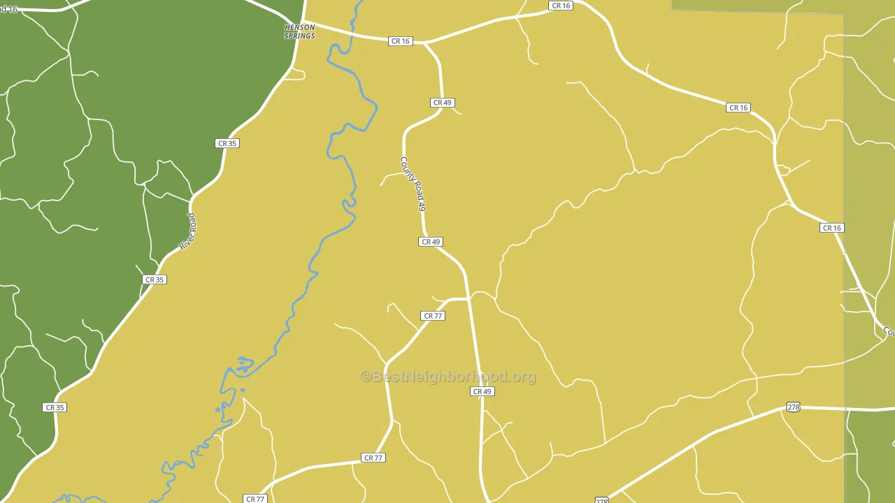Henson Springs, AL block-group voter-turnout map