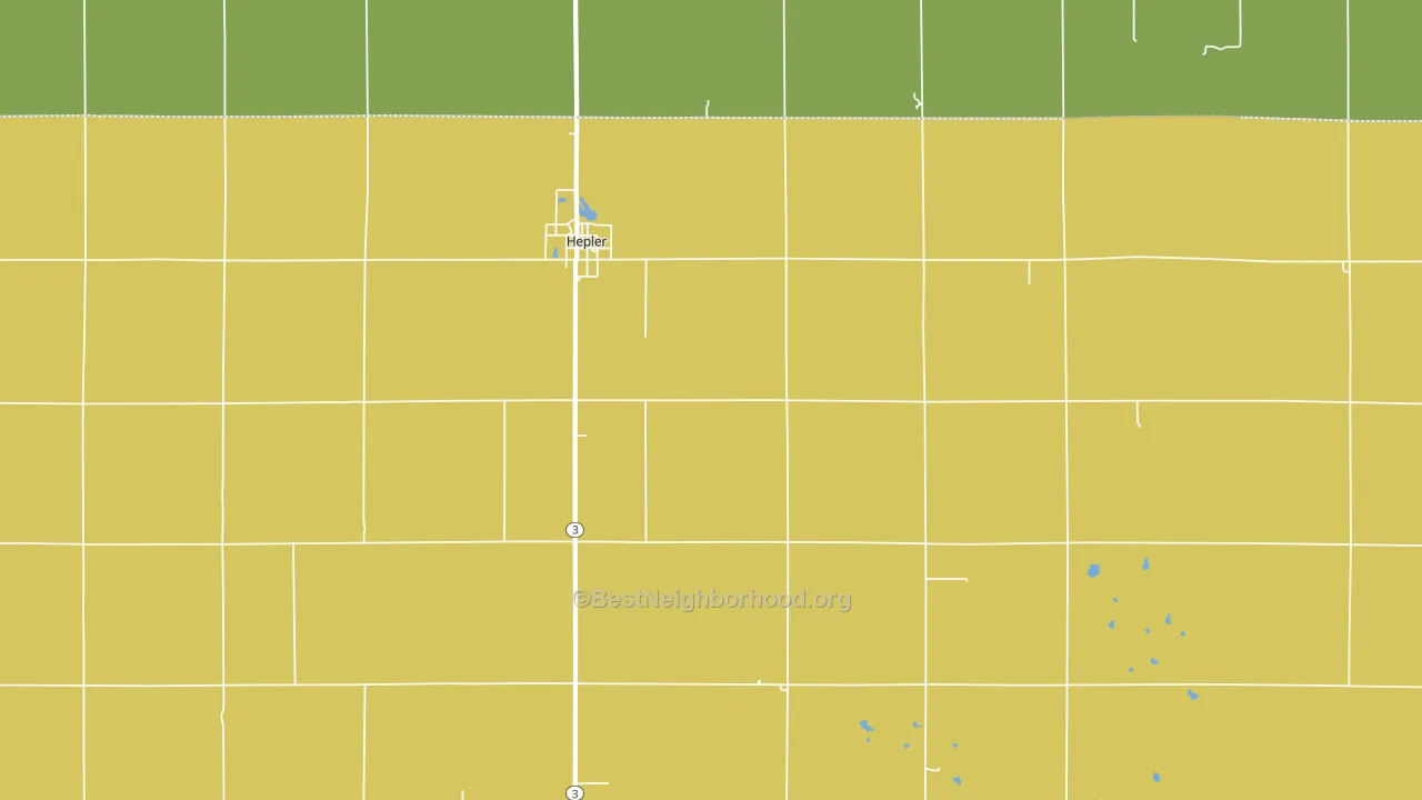 Hepler, KS block-group voter-turnout map
