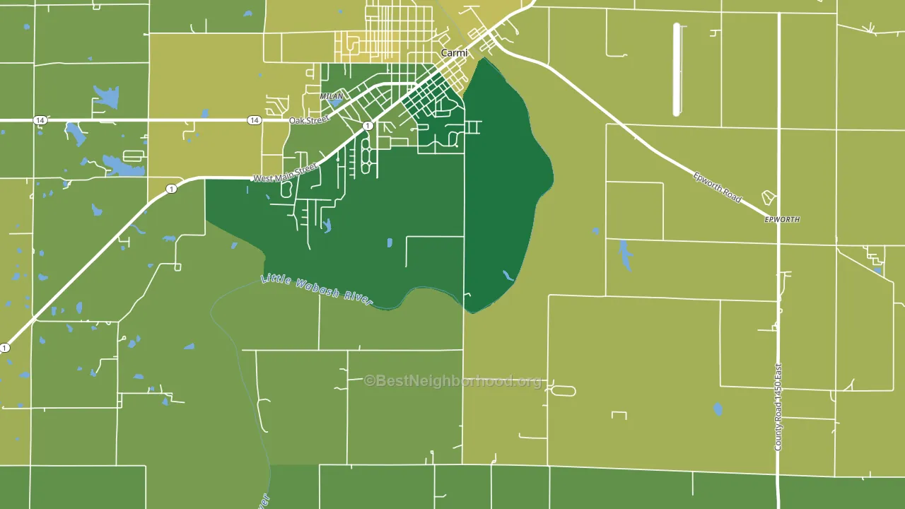 Herald, IL block-group voter-turnout map