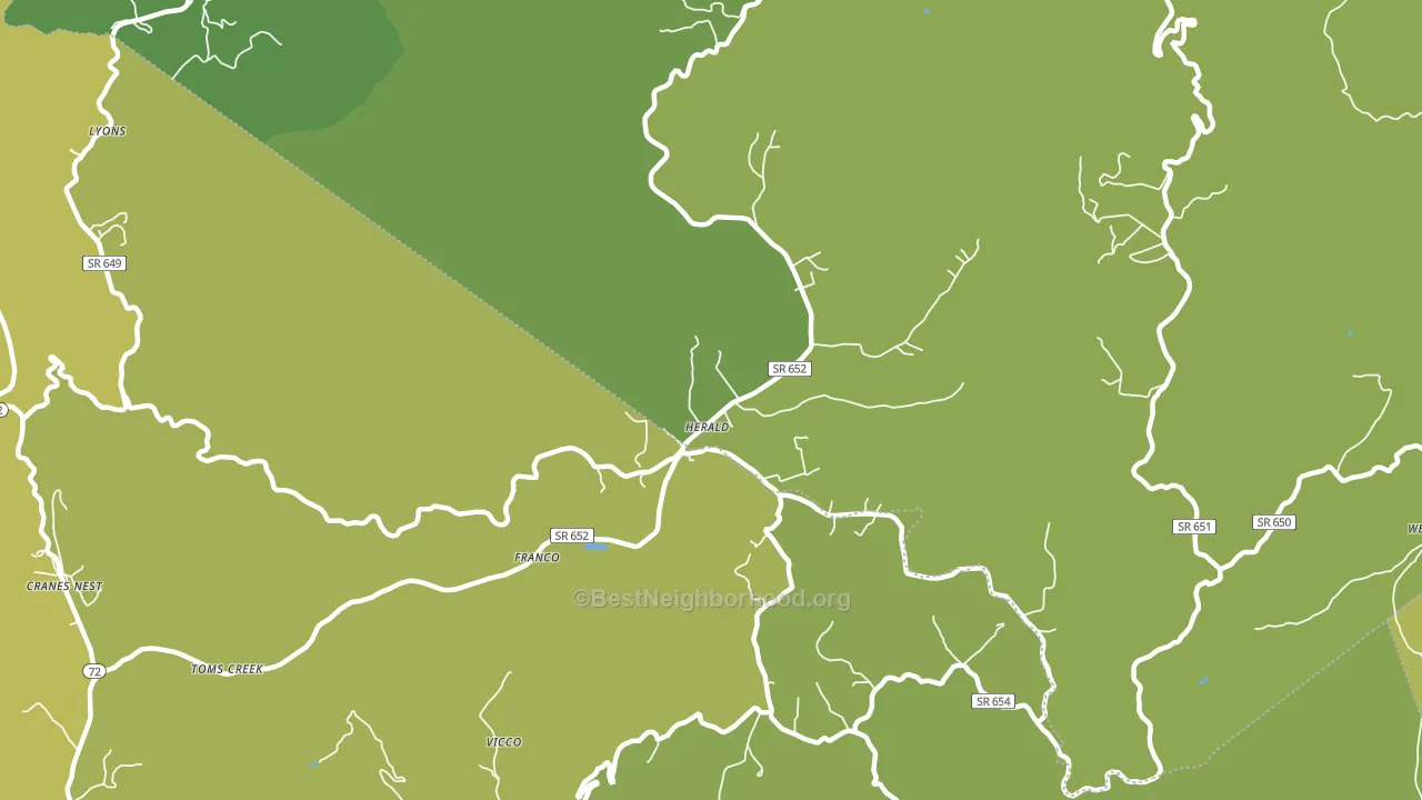 Herald, VA block-group voter-turnout map