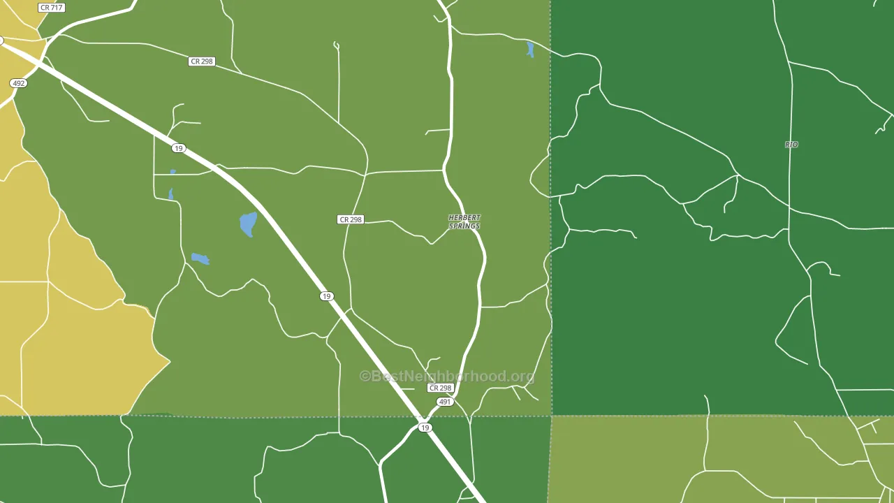 Herbert Springs, MS block-group voter-turnout map