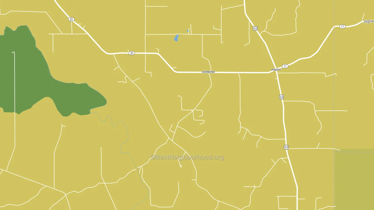 Herbine, AR block-group voter-turnout map