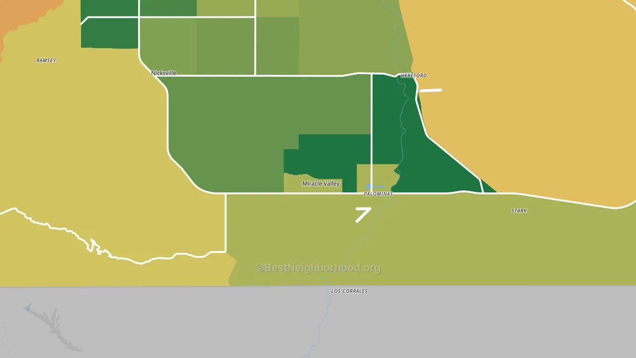 Hereford, AZ block-group voter-turnout map