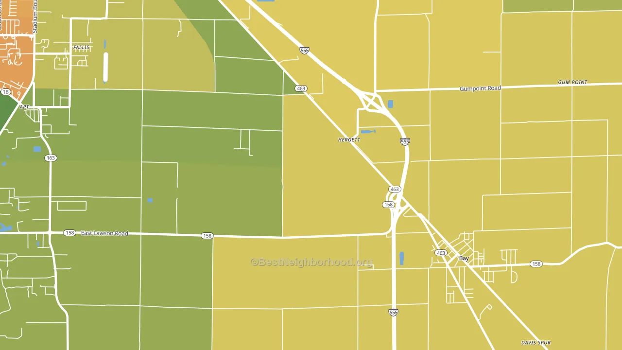 Hergett, AR block-group voter-turnout map