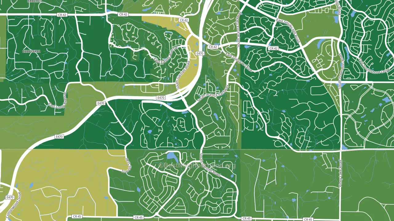 Heritage Eagle Bend, Aurora, CO block-group voter-turnout map