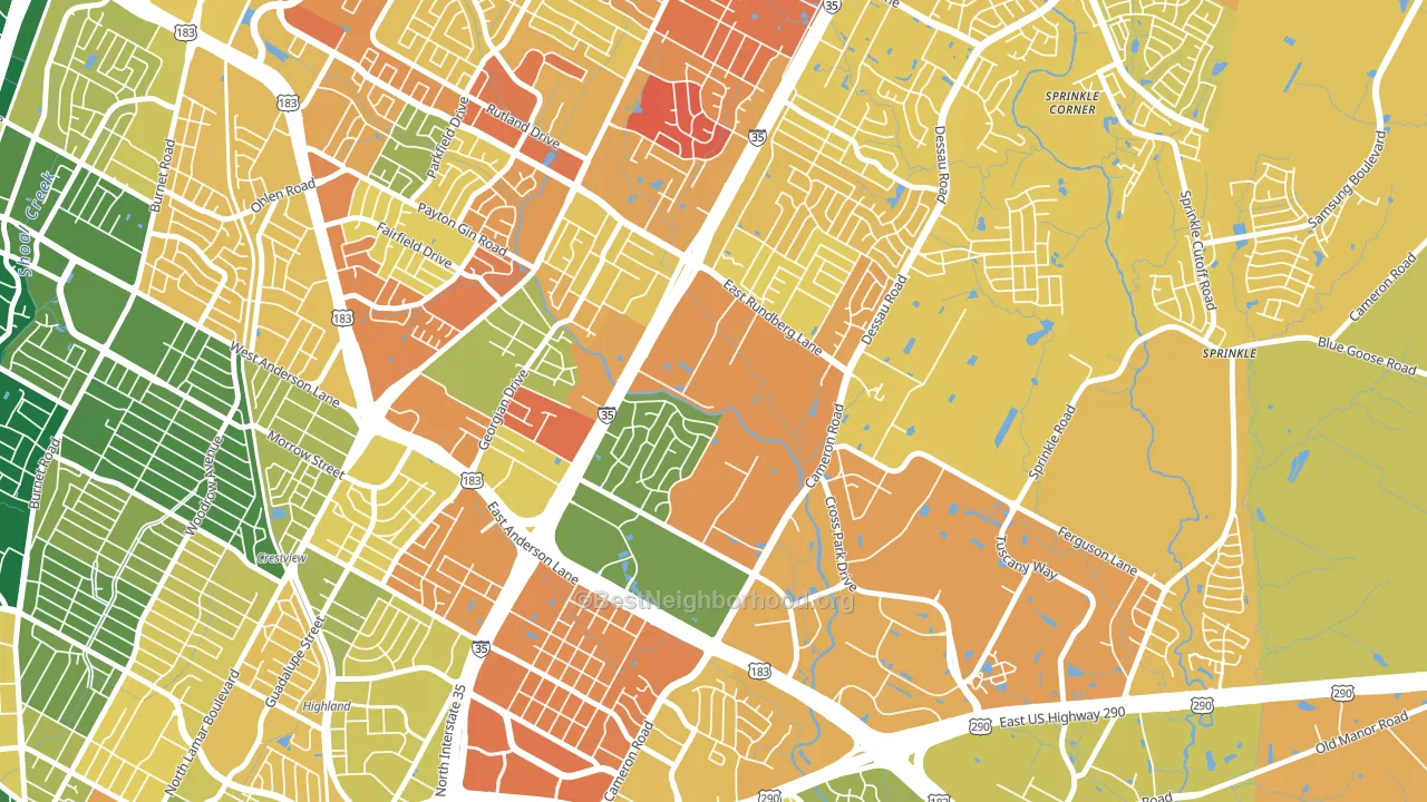 Heritage Hills, Austin, TX block-group voter-turnout map
